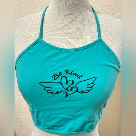 Fashion Nova Be Kind Turquoise Halter Top Size XS - Picture 1 of 3